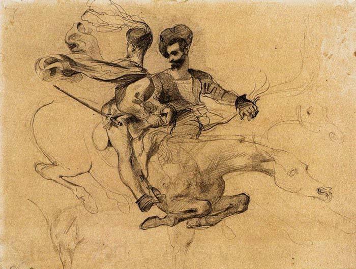 Eugene Delacroix Illustration for Goethe's Faust Spain oil painting art